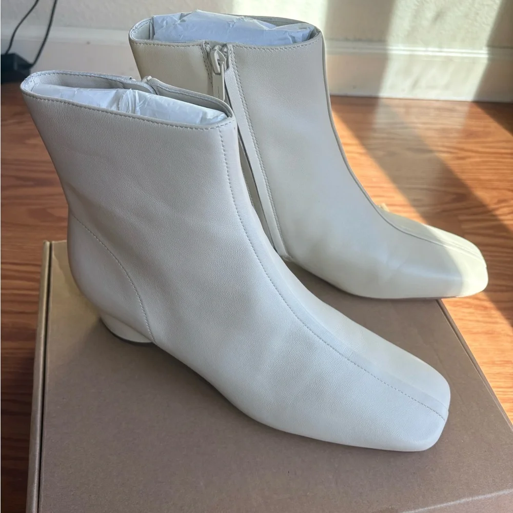 Vince Cream Ankle Booties